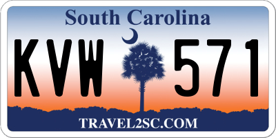 SC license plate KVW571