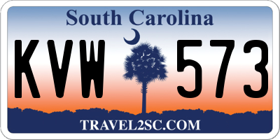 SC license plate KVW573