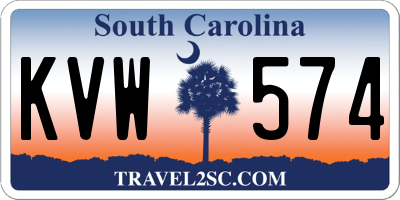 SC license plate KVW574