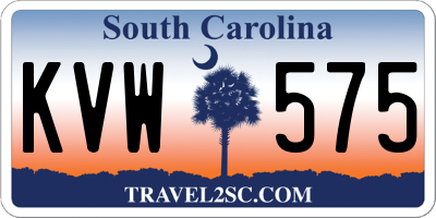 SC license plate KVW575
