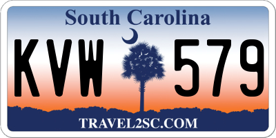 SC license plate KVW579