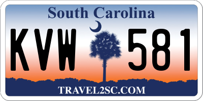 SC license plate KVW581