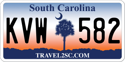 SC license plate KVW582