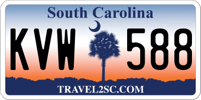 SC license plate KVW588