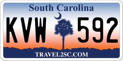 SC license plate KVW592