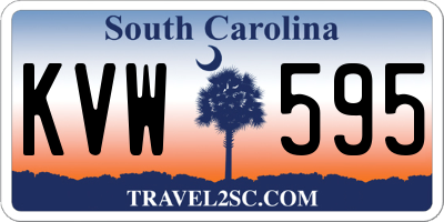 SC license plate KVW595