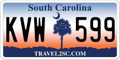 SC license plate KVW599
