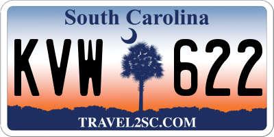 SC license plate KVW622