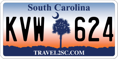 SC license plate KVW624