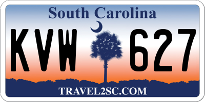 SC license plate KVW627