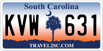 SC license plate KVW631