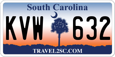 SC license plate KVW632