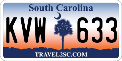 SC license plate KVW633