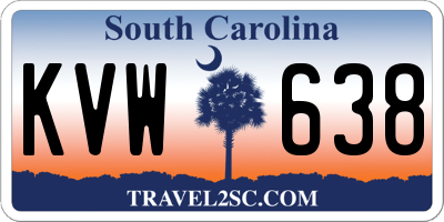 SC license plate KVW638