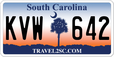 SC license plate KVW642