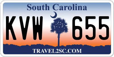 SC license plate KVW655
