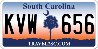 SC license plate KVW656