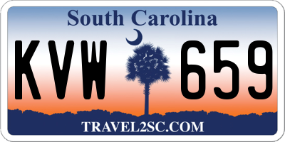SC license plate KVW659