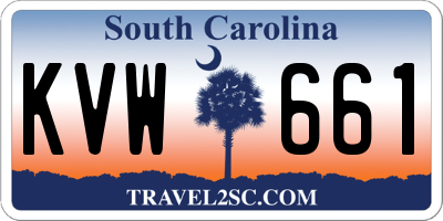 SC license plate KVW661
