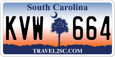 SC license plate KVW664