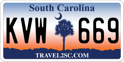 SC license plate KVW669