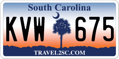 SC license plate KVW675