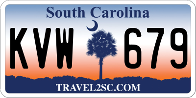 SC license plate KVW679