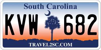 SC license plate KVW682