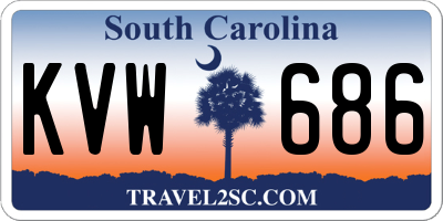 SC license plate KVW686