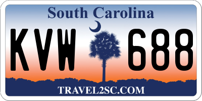 SC license plate KVW688