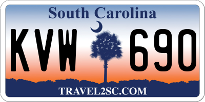 SC license plate KVW690