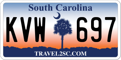 SC license plate KVW697