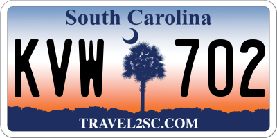 SC license plate KVW702