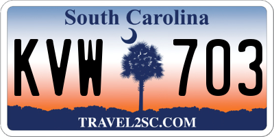 SC license plate KVW703