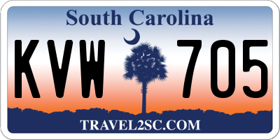 SC license plate KVW705