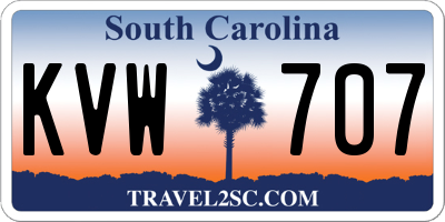 SC license plate KVW707