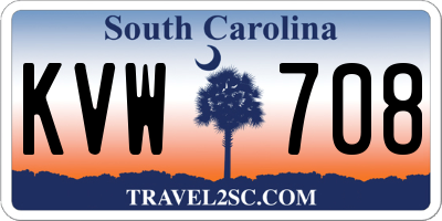 SC license plate KVW708