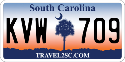 SC license plate KVW709