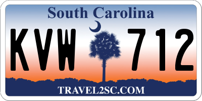 SC license plate KVW712
