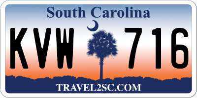 SC license plate KVW716