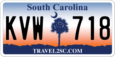 SC license plate KVW718