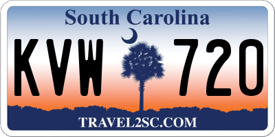 SC license plate KVW720