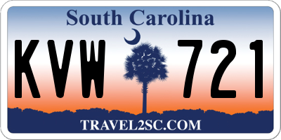 SC license plate KVW721