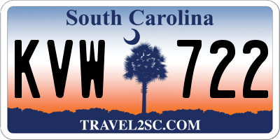 SC license plate KVW722