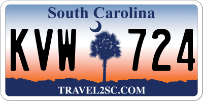 SC license plate KVW724
