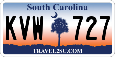 SC license plate KVW727