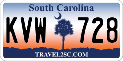 SC license plate KVW728