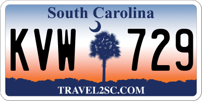 SC license plate KVW729