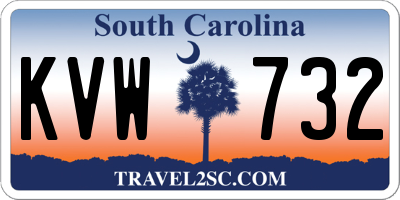 SC license plate KVW732