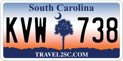 SC license plate KVW738